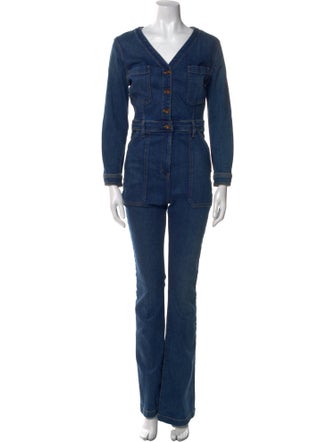 Veronica Beard V-Neck Jumpsuit