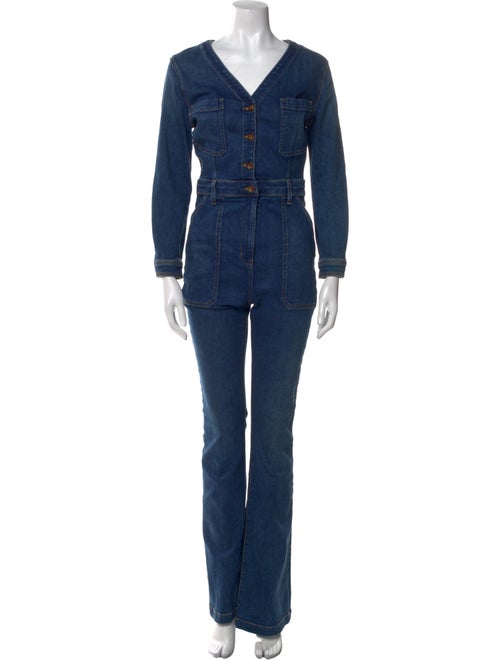 Veronica Beard V-Neck Jumpsuit