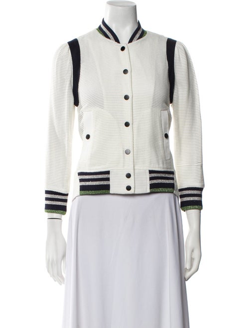 Veronica Beard Striped Bomber Jacket