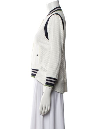 Veronica Beard Striped Bomber Jacket