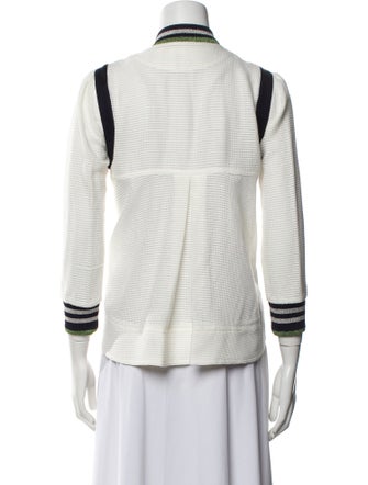 Veronica Beard Striped Bomber Jacket