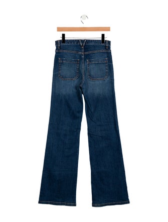 Veronica Beard Mid-Rise Wide Leg Jeans