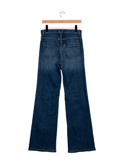 Veronica Beard Mid-Rise Wide Leg Jeans