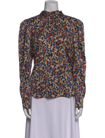Veronica Beard Silk Floral Print Blouse