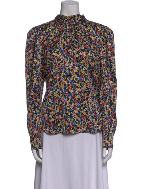 Veronica Beard Silk Floral Print Blouse