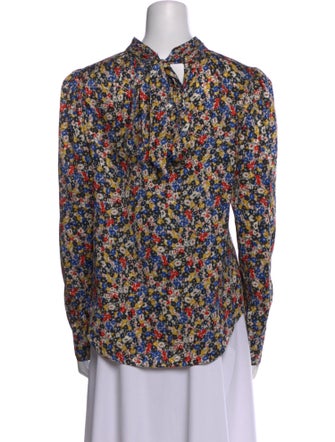 Veronica Beard Silk Floral Print Blouse