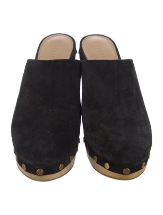 Veronica Beard Suede Studded Accents Mules
