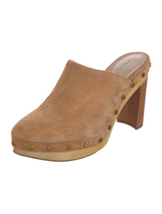 Veronica Beard Suede Studded Accents Mules