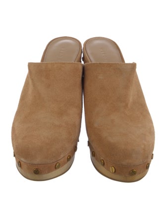 Veronica Beard Suede Studded Accents Mules