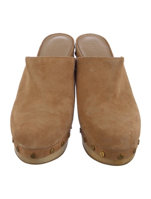 Veronica Beard Suede Studded Accents Mules