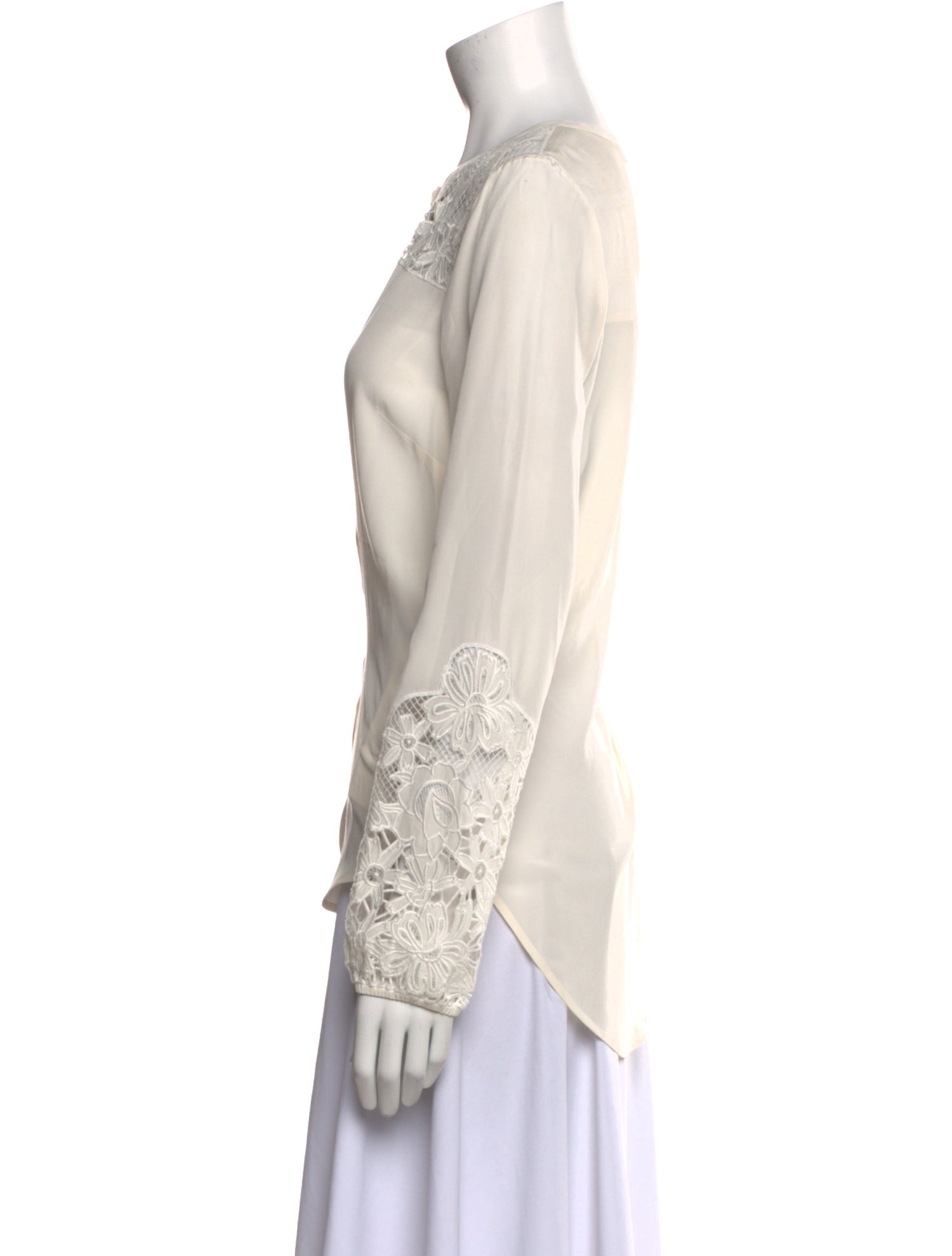 Veronica Beard Silk Crew Neck Blouse