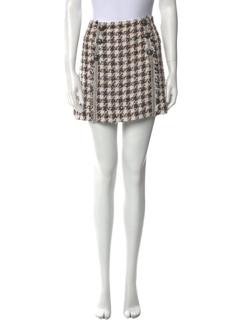 Veronica Beard Houndstooth Print Mini Skirt