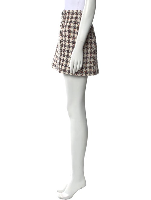 Veronica Beard Houndstooth Print Mini Skirt