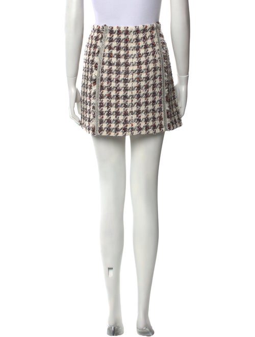 Veronica Beard Houndstooth Print Mini Skirt