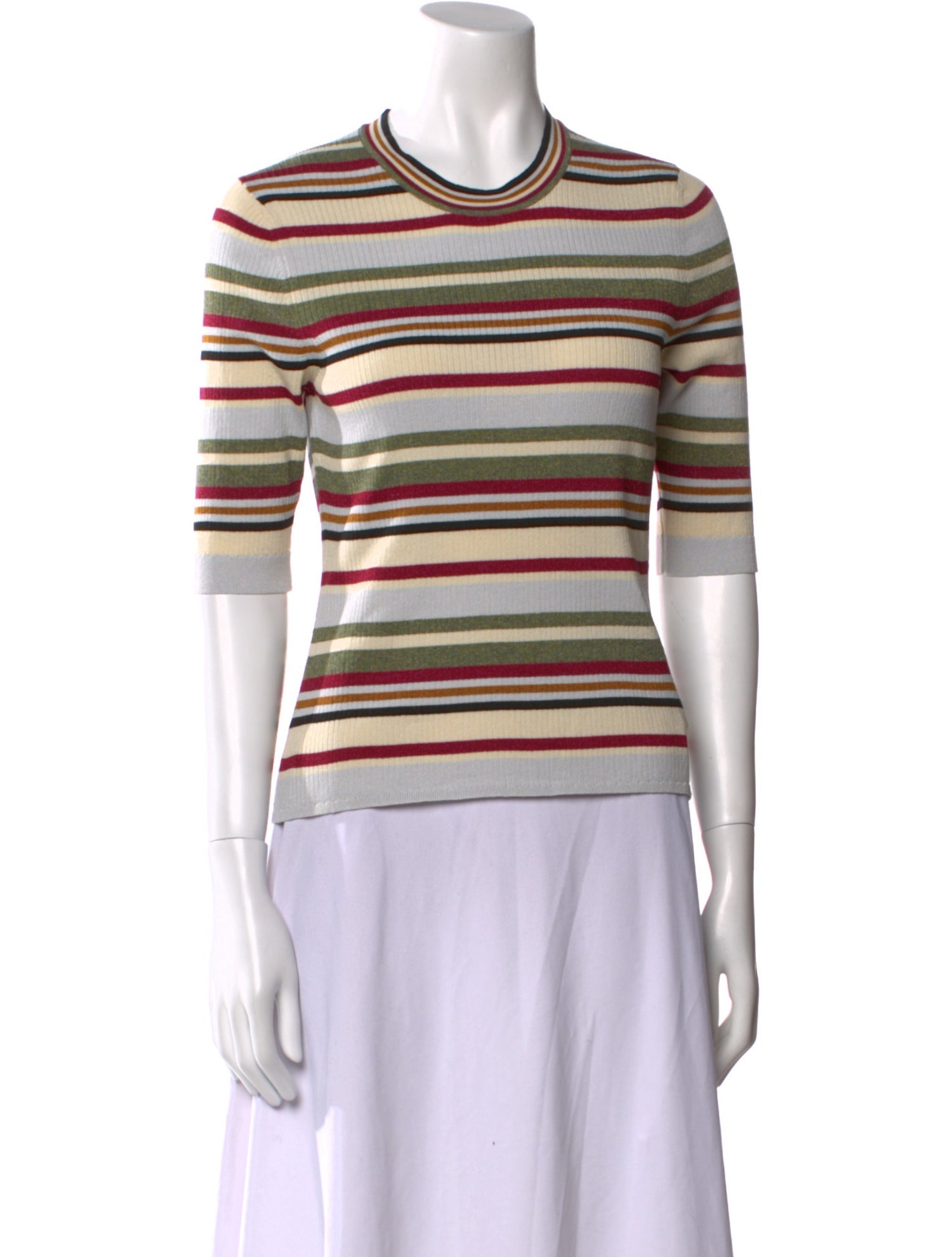 Veronica Beard Striped Crew Neck Sweater w/ Tags