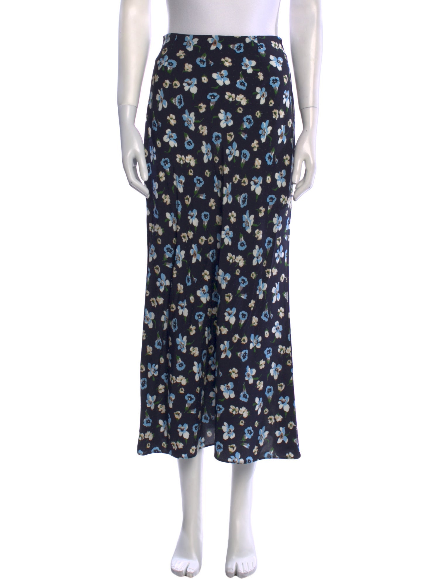 Veronica Beard Floral Print Midi Length Skirt