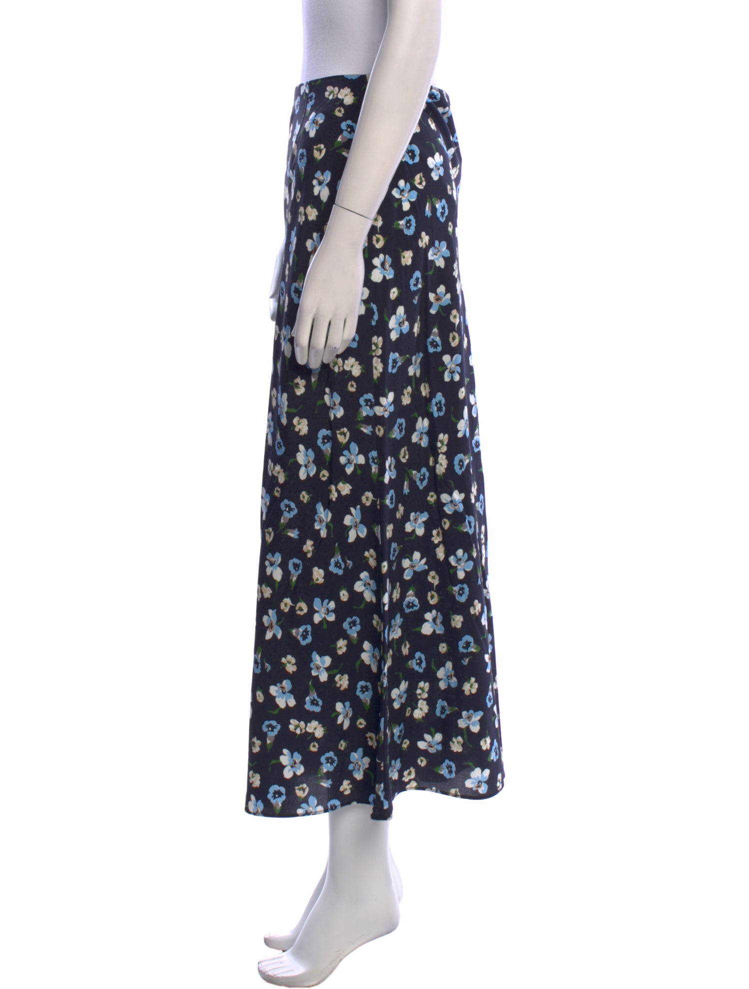 Veronica Beard Floral Print Midi Length Skirt