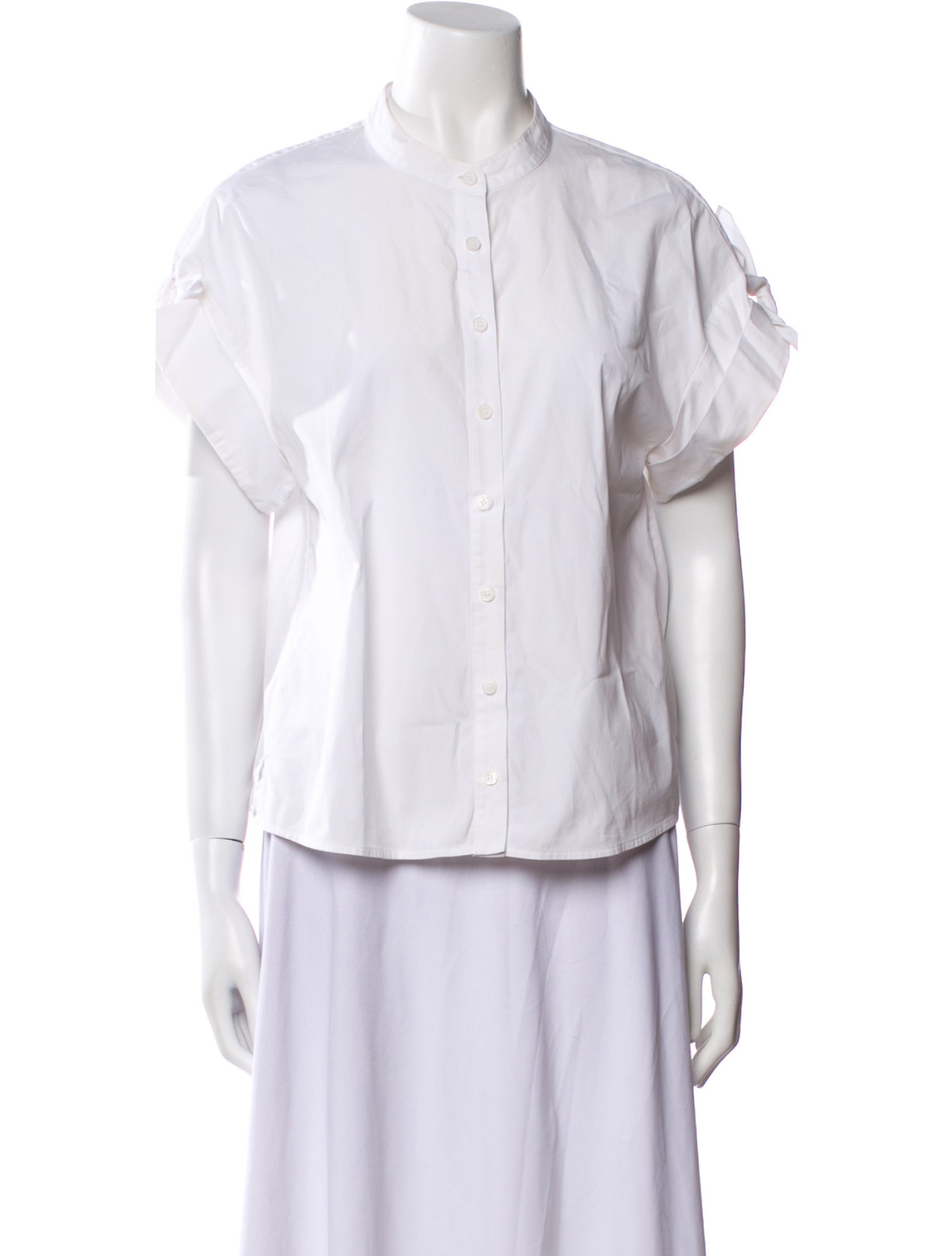 Veronica Beard Short Sleeve Button-Up Top