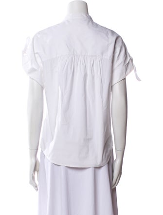 Veronica Beard Short Sleeve Button-Up Top