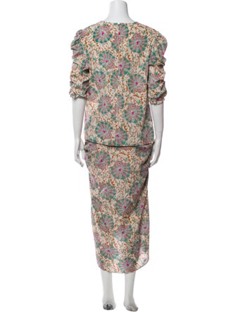 Veronica Beard Silk Floral Print Skirt Set