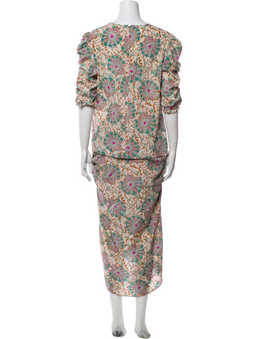 Veronica Beard Silk Floral Print Skirt Set