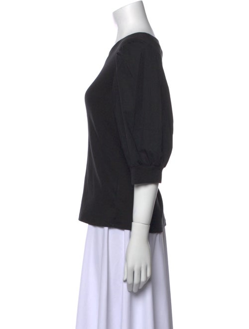 Veronica Beard Scoop Neck Three-Quarter Sleeve Top