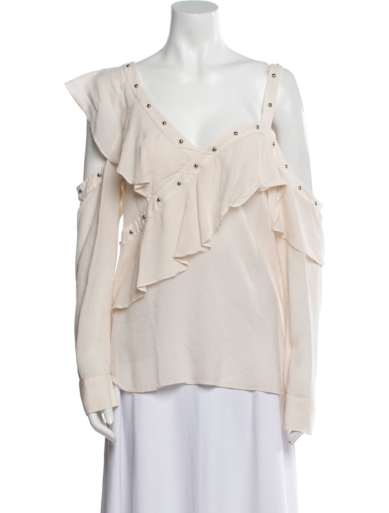 Veronica Beard V-Neck Long Sleeve Blouse