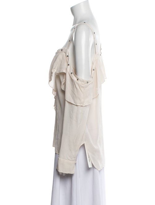 Veronica Beard V-Neck Long Sleeve Blouse