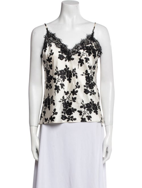 Veronica Beard Silk Floral Print Top