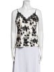 Veronica Beard Silk Floral Print Top