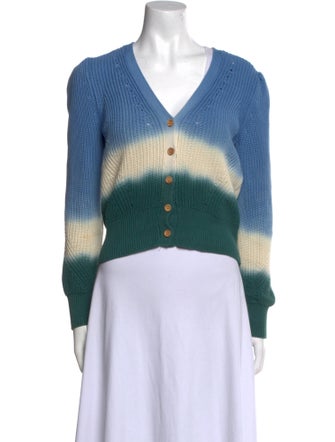 Veronica Beard Striped V-Neck Sweater