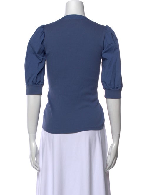 Veronica Beard V-Neck Three-Quarter Sleeve Polo