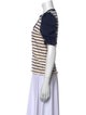 Veronica Beard Striped V-Neck Polo