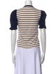 Veronica Beard Striped V-Neck Polo