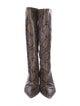 Veronica Beard Snakeskin Animal Print Riding Boots