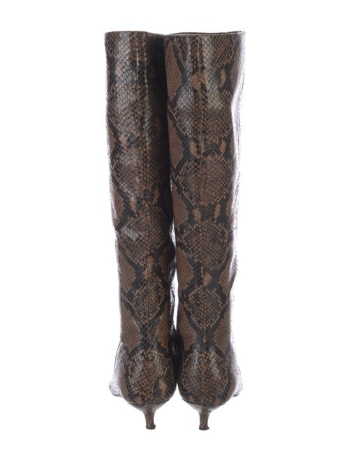 Veronica Beard Snakeskin Animal Print Riding Boots