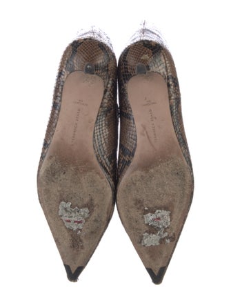 Veronica Beard Snakeskin Animal Print Riding Boots