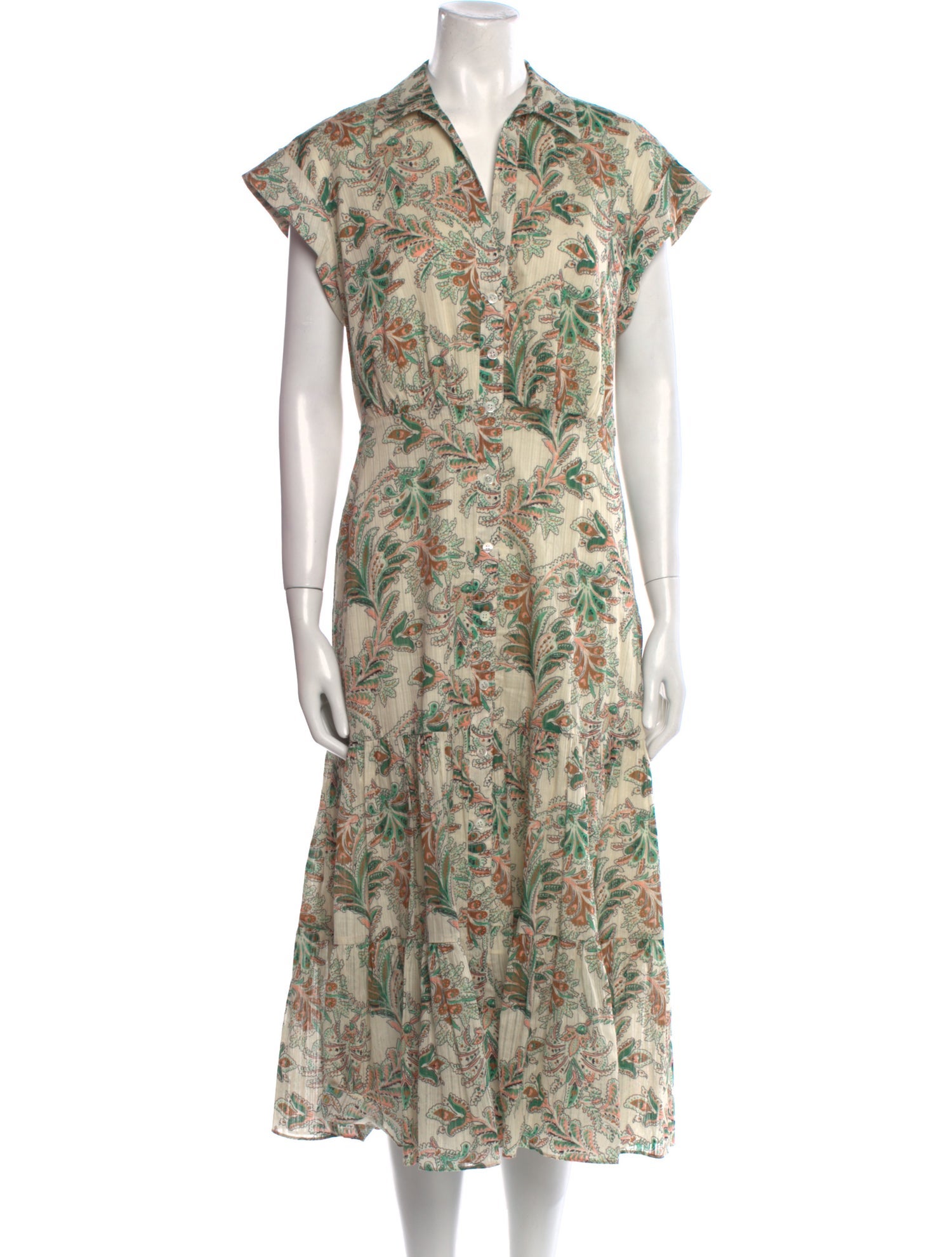 Veronica Beard Floral Print Midi Length Dress