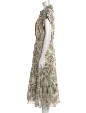 Veronica Beard Floral Print Midi Length Dress