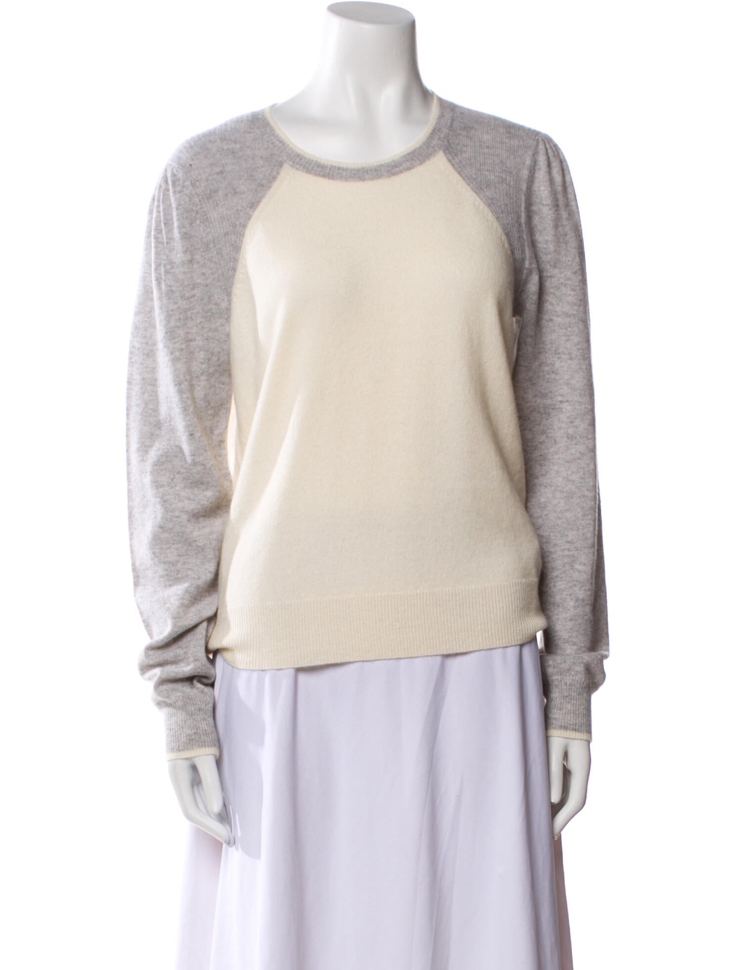Veronica Beard Cashmere Colorblock Pattern Sweater