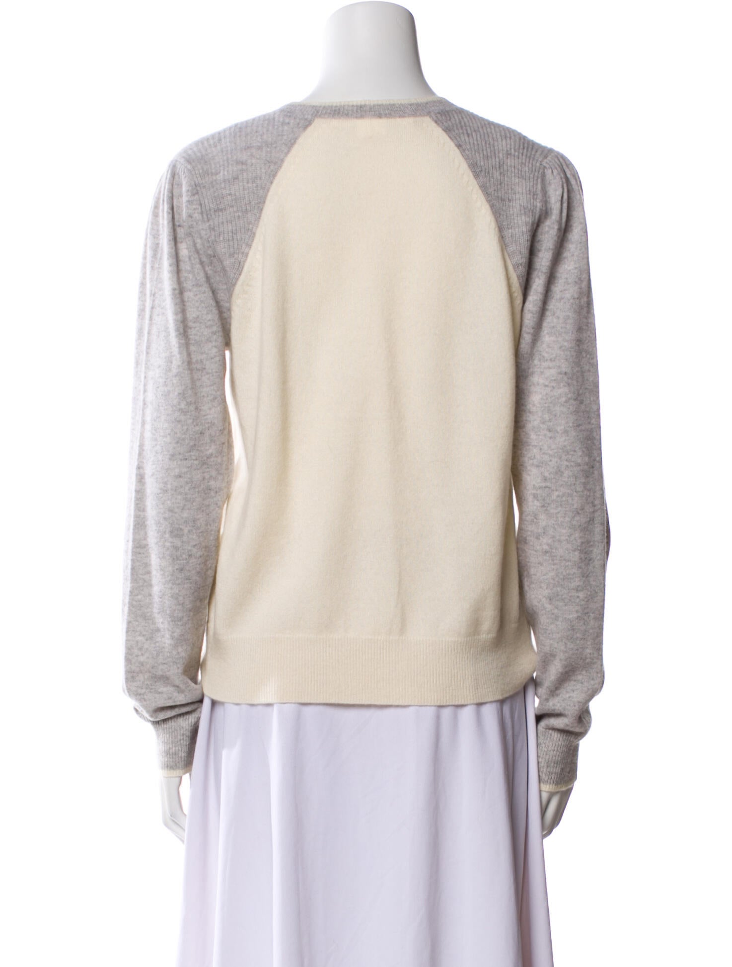 Veronica Beard Cashmere Colorblock Pattern Sweater