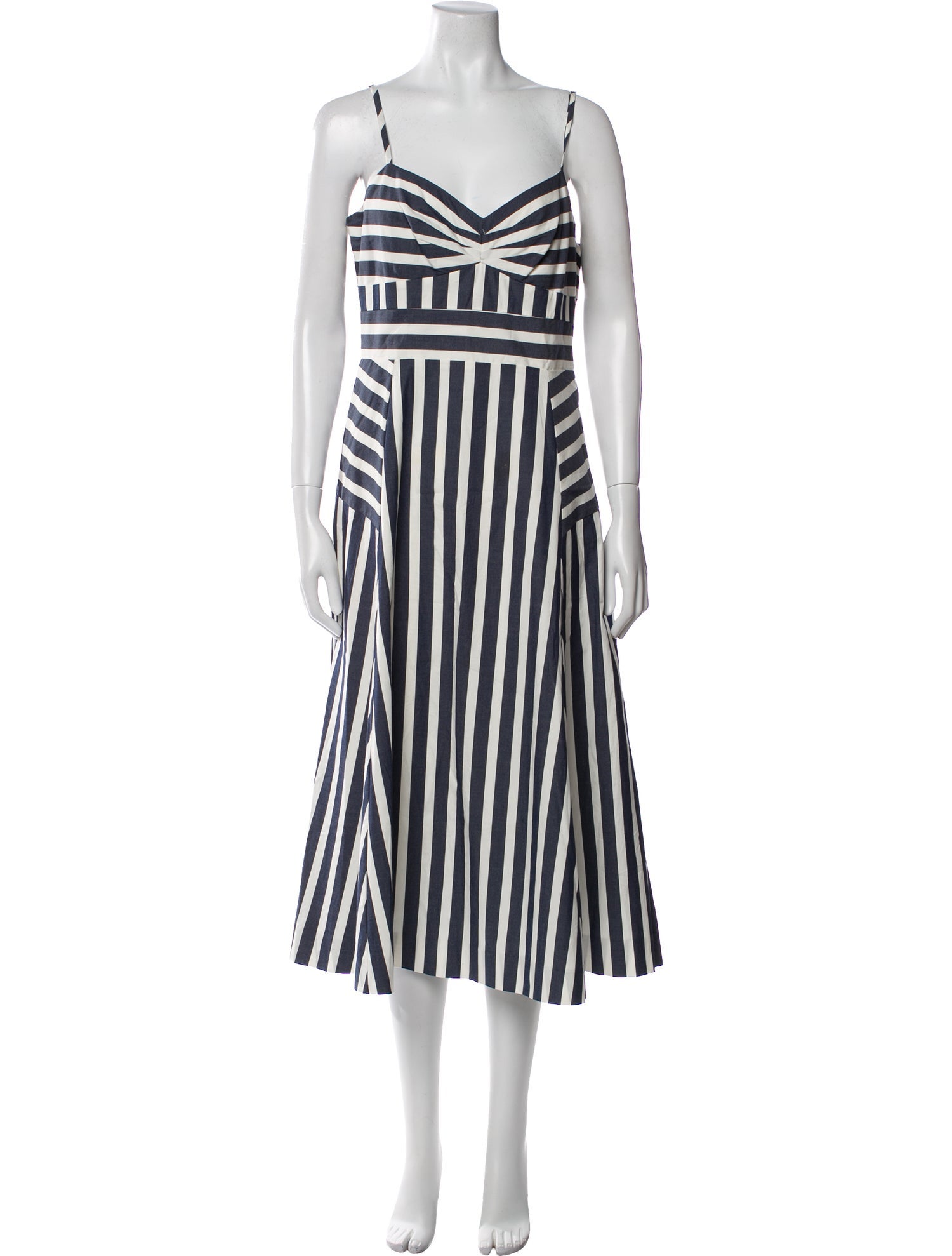 Veronica Beard Striped Midi Length Dress