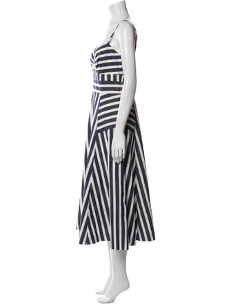 Veronica Beard Striped Midi Length Dress