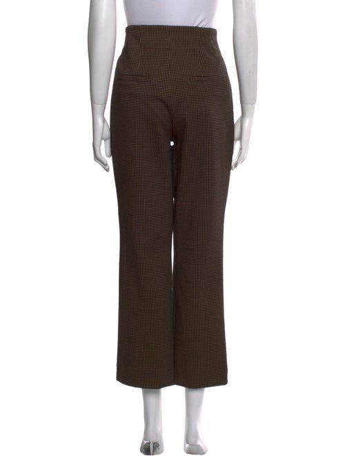 Veronica Beard Plaid Print Straight Leg Pants