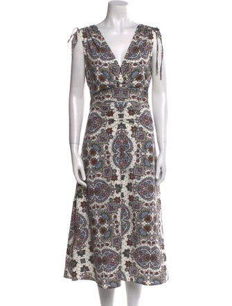 Veronica Beard Printed Midi Length Dress