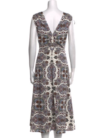 Veronica Beard Printed Midi Length Dress