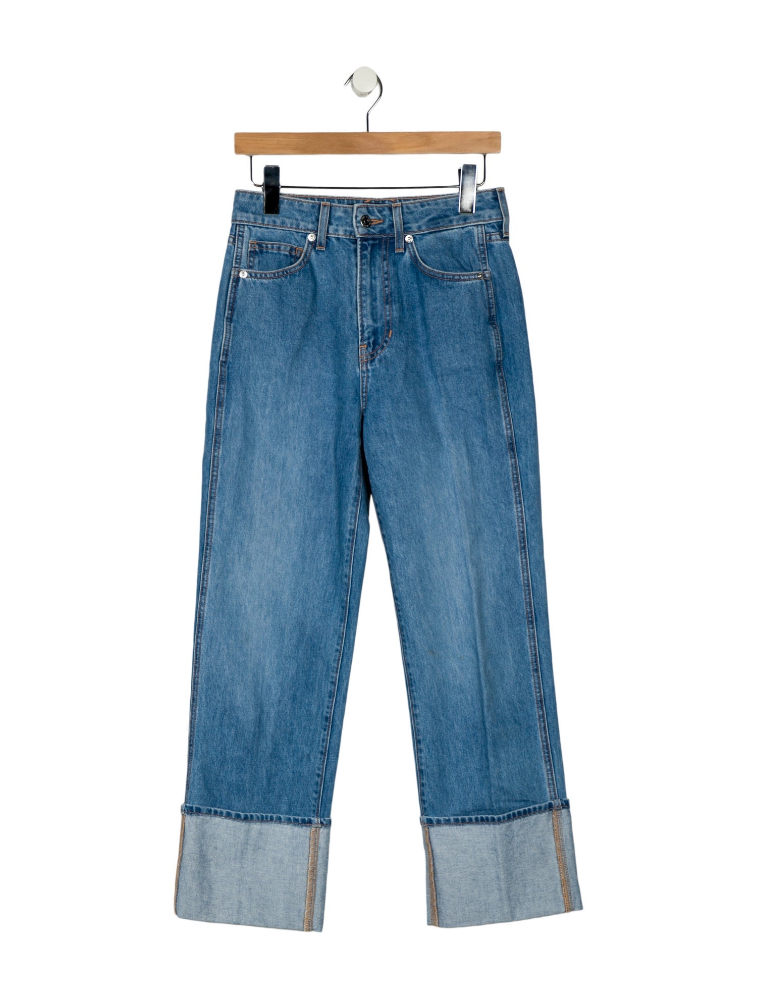 Veronica Beard High-Rise Straight Leg Jeans