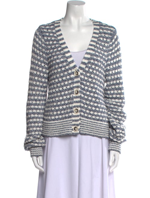 Veronica Beard Striped V-Neck Sweater