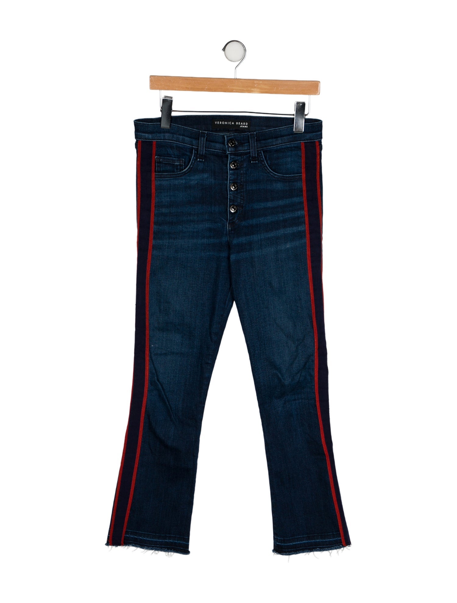 Veronica Beard Mid-Rise Straight Leg Jeans