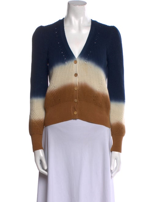 Veronica Beard Striped V-Neck Sweater